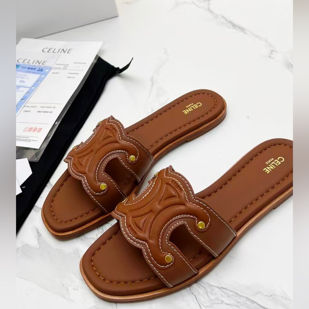 Celine retro flat slippers